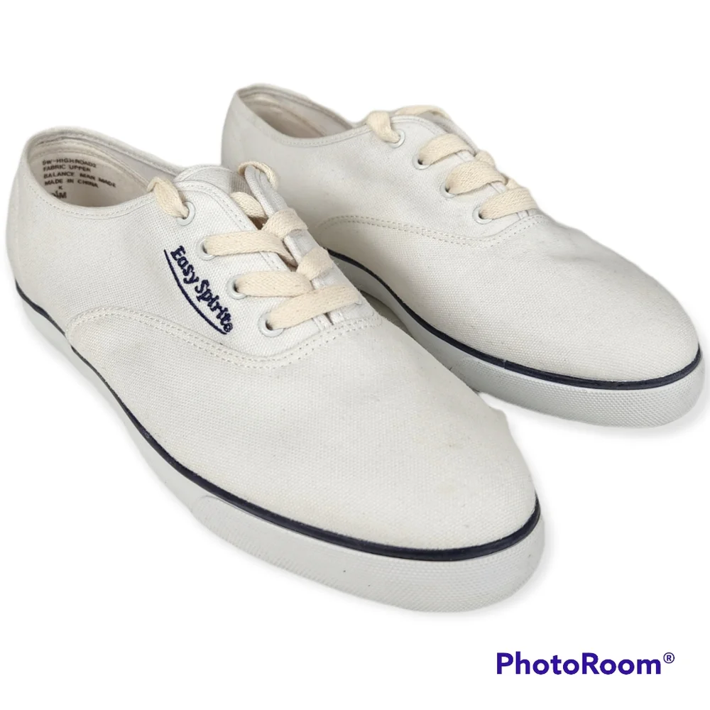 Easy Spirit Nautical White Canvas Sneakers size 9.5